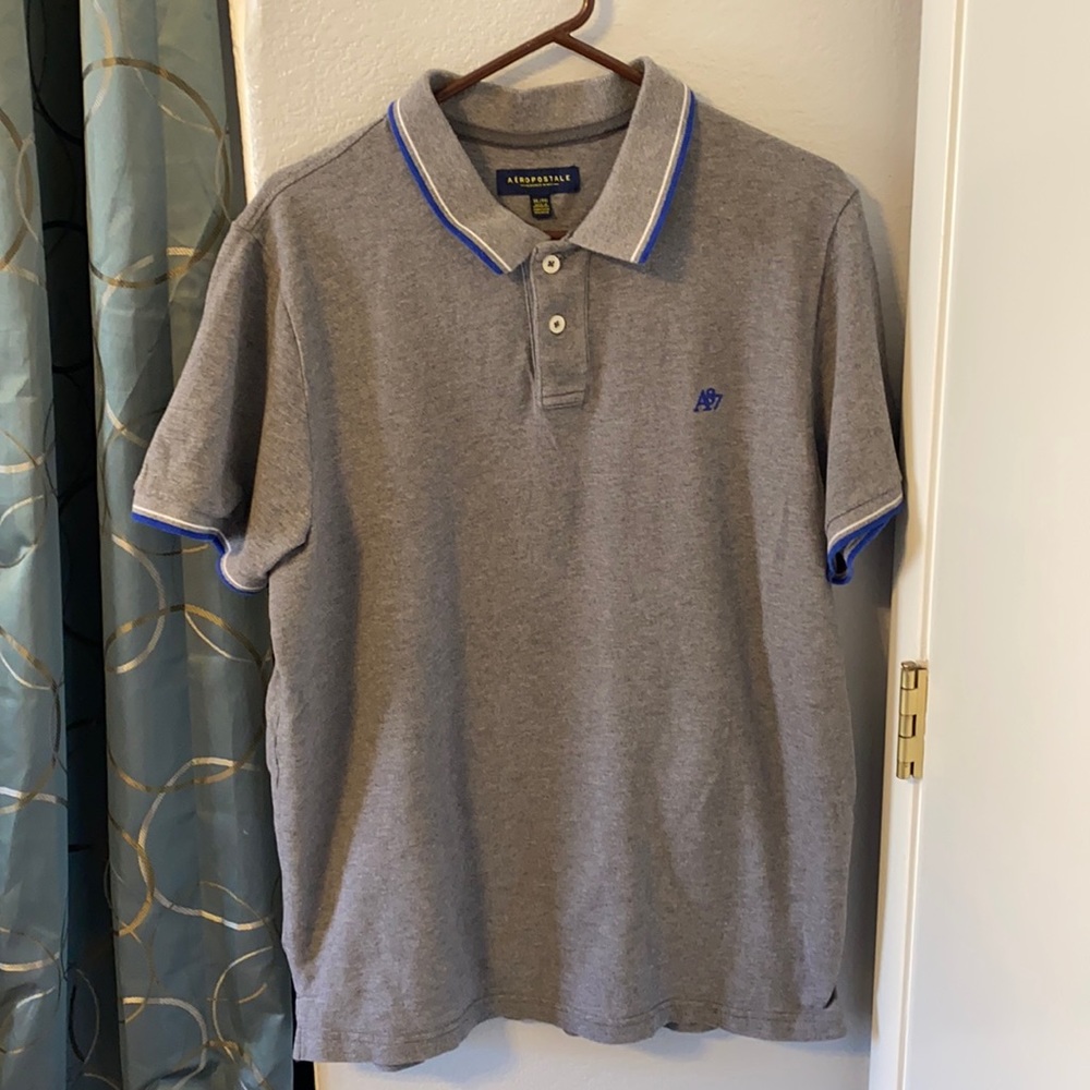 Aeropostale Grey/blue polo shirt